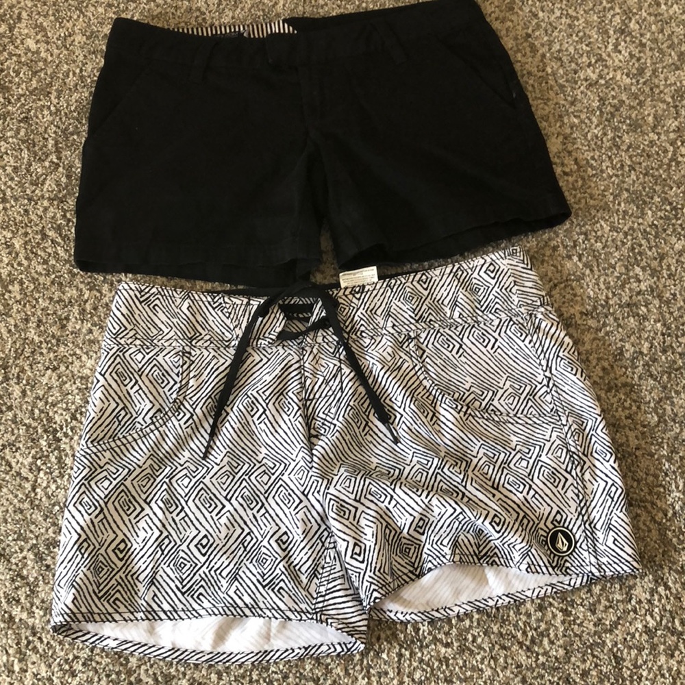 Two pair of Volcom shorts